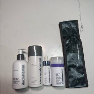 Dermalogica Skincare Set - Full Size Cleanser, serum, Moisturizer & Headband